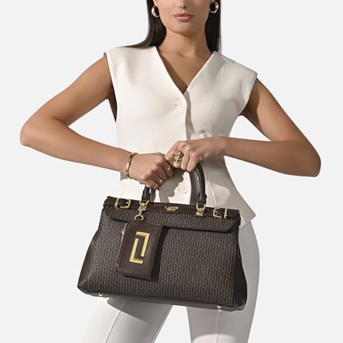 Image of Lavie Luxe Women's Monogram Cindy Horizontal Satchel Bag | Satchel Handbag For Work | Ladies Purse | Stylish Shoulder Bag | Gift For Women