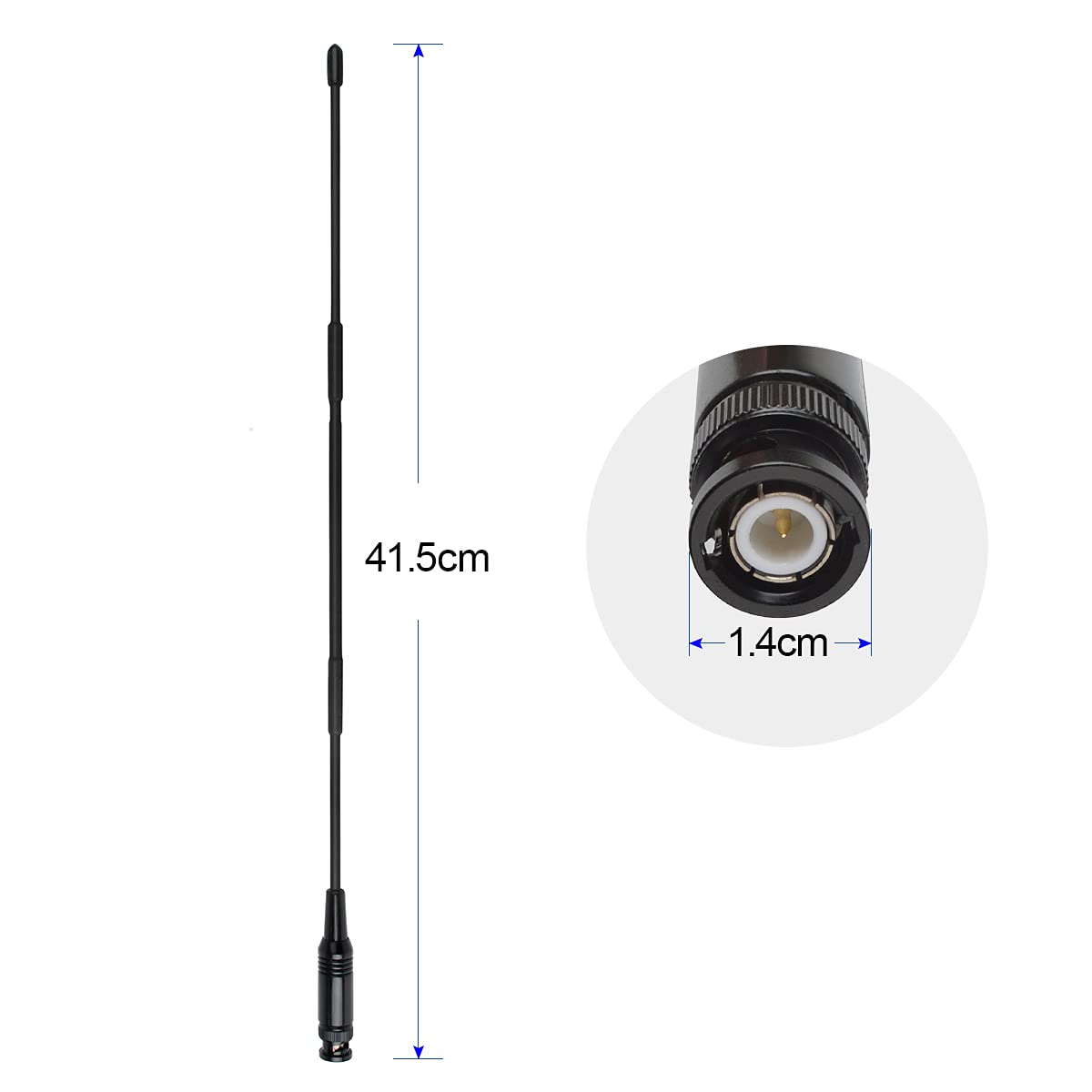 Przenośna antena CB 27 MHz BNC do radia kompatybilna z Cobra Midland Alan 42 DS Uniden Anytone Radio Ham Walkie Talkie