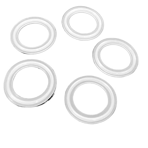SLOYCA 5 Piezas for tubería de 51 mm x 64 mm O/D Sanitaria de 2 quot;Arandela de Anillo de Junta de Tira de Sellado de Silicona de virola de Triple Abrazadera for Productos lácteos caseros Cover