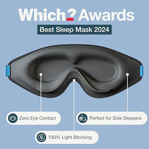 MyHalos® 100% Blackout Sleep Masks for Women & Men - Zero Eye Pressure Eye Mask for Sleeping -Our Halo Sleep Mask Includes a Storage Pouch- Black Eye Mask for Travel or Blindfold - Image 4