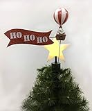 Mr. Christmas Santa's Hot Air Balloon Animated Tree Topper with Banner (8-Inch)
