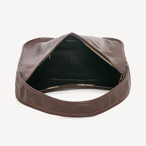 Image of NEWBELLA Hobo Purse, PU Leather Shoulder Bag, Tote Handbag for Work and Travel (Coffee)