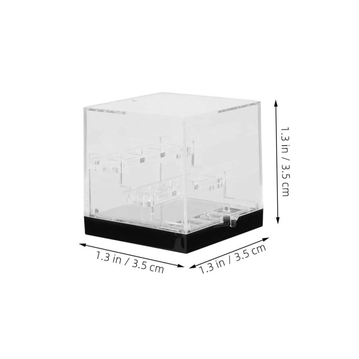Unomor Elegant Acrylic Gemstone Display Case 3 Tier Crystal Organizer Mini Display Cabinet Home Office Decor Holder Box