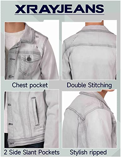 Image of X RAY Boys & Kids Denim Jean Jacket, 100% Cotton & Cotton Flex Washed Fall Outerwear Trucker Casual Jacket for Boys