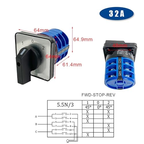 Selector de motor LW26 para control de dirección en tornos y maquinaria de taller 2
