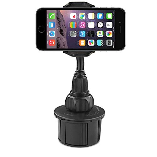 Macally Car Cup Holder Phone Mount [Upgraded], Adjustable Gooseneck Cell Phone Holder Car Mount - Easy Cup Phone Holder Clamp In Vehicle - Cupholder Compatible With All Iphone Android Smartphone #TOP29