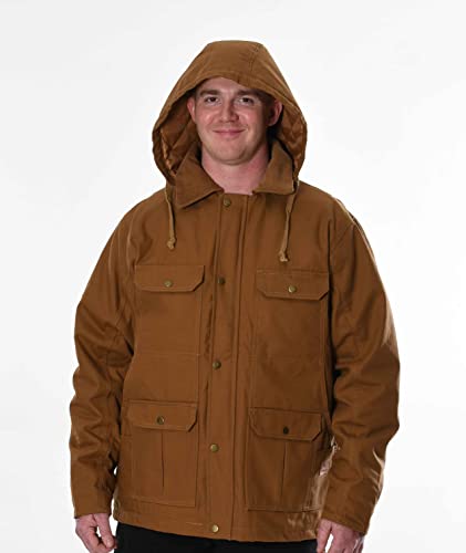 Insulated Gear Men’s Big & Tall Quilted Lined Wash Duck Canvas Hooded Winter Work Jacket4