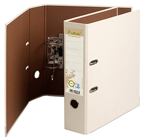 EXACOMPTA Lot de 10 Classeurs à levier D80mm Prem'Touch FOREVER beige