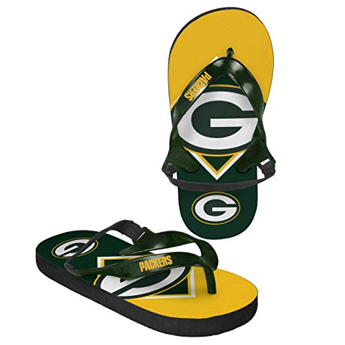 Green Bay Packers 2015 4-7 Youth Team Logo Flip Flop Medium