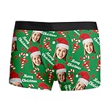 2026 Weihnachtsunterwäsche, Weihnachtsunterwäsche, Urlaubsslip für Weihnachtsfeier, bequem, weich, atmungsaktiv, Stretch-Passform, grün, XXL