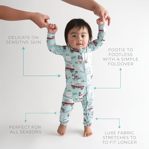 Image of Posh Peanut Convertible Baby Sleepers - Footless Baby Pajamas with 2 Way Zipper for Easy Diaper Changes