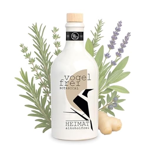 VOGELFREI alkoholfreie Gin Alternative mit 21 fruchtigen Botanicals aus der HEIMAT Destille wie Zitronenverbene, Thymian, Wiesensalbei und Wacholder - Handcrafted (1 x 0,5l)