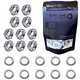 Evelyne Bolts Set di 10 Dadi M12 Esagonali e 10 Rondelle Piante M12 in Acciaio Zincato