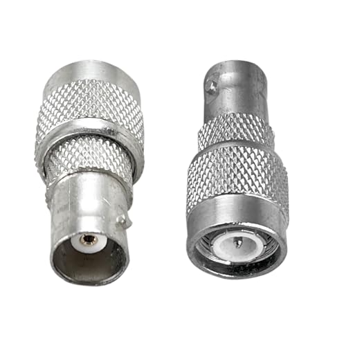 Image of MX TNC Male to BNC Female Connector - Coaxial Adapter for RF Antenna, CCTV, Ham Radio, Test Equipment, 50-Ohm Coax Cable, Wireless Systems, RF Signal Transmission