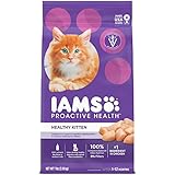 IAMS PROACTIVE HEALTH HEALTHY KITTEN Dry Cat Food with Fish Oil and Chicken, 7 lb. Bag