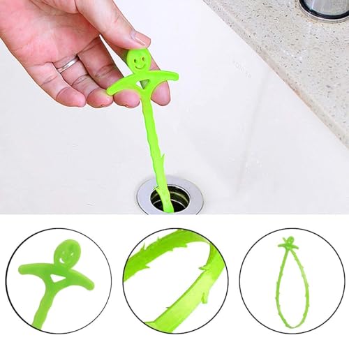 Forlivese 5 Pack 20 Inch Abflussreiniger Spirale,Ausschreibung Abflussreiniger Sticks,Wiederverwendbar Rohrreinigungsspirale