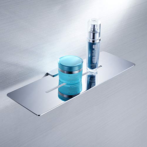 BERNSTEIN - Etagère Murale Douche 35x13cm en Zinc Chromé Brillant Design, Résistant Humidité, Installation Facile - DA603