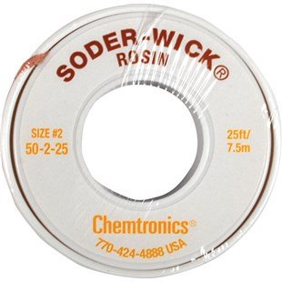 Chemtronics 50-2-25 Soder-Wick Rosin Desoldering Braid, .060", 25ft