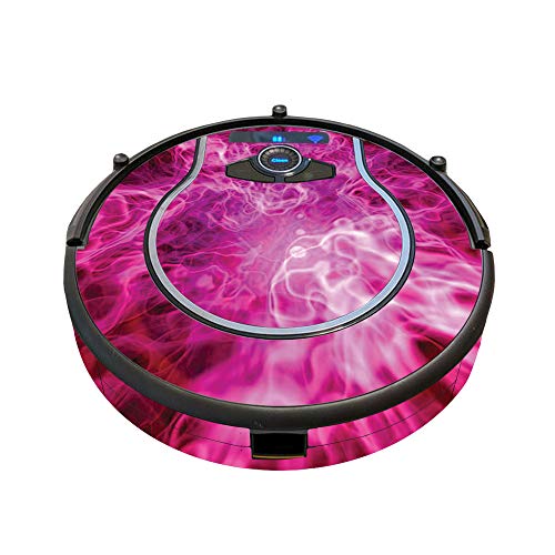 Image of MightySkins Skin Compatible with Shark Ion Robot 750 Vacuum Minimal Coverage - Red Mystic Flames | Protective, Durable, and Unique Vinyl Decal wrap Cover | Easy to Apply, Remove | Made in The USA