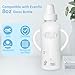 Silicone Sleeve Compatible with Evenflo 8oz Glass Bottle, Baby Bottle Silicone Sleeve with Antislip Handle and Thermal Insulation, White