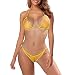 SHERRYLO See Through Mesh Bikini Set (Orange, M)
