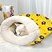 Machify Warm Cat Sack, Soft Plush Indoor Sleeping Bag for Cats and Small Dogs, 21.6 X 17.7 Inches
