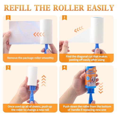 Image of Lint Rollers Extra Sticky,Lint Roller for Pet Hair Removal, 6 Pack Lint Roller Dog Cat Lint Remover for Clothes,Carpet