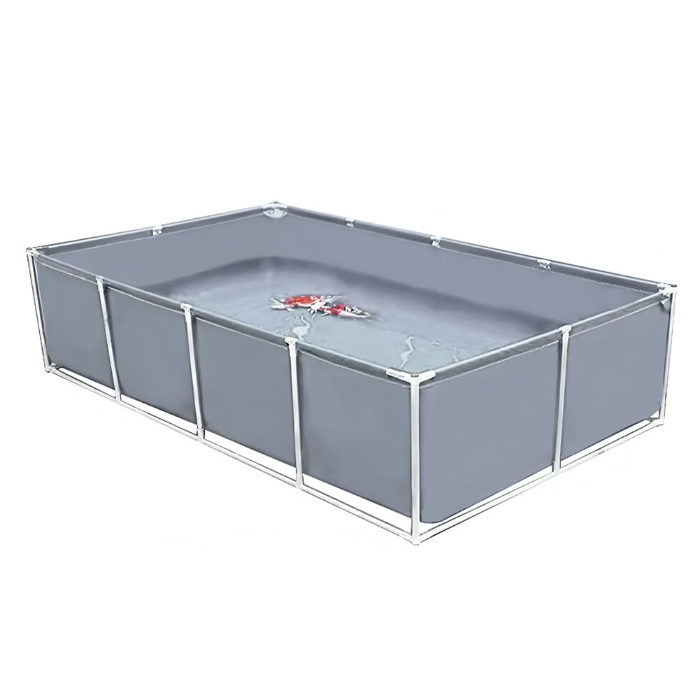 Generico Laghetto per Pesci di Grandi Dimensioni in PVC con valvola di Scarico - Piscina Pieghevole per l'allevamento di Koi, Serbatoio d'Acqua per Esterni per irrigazione da Giardino e Giochi d'acqu