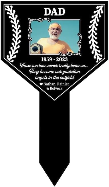 Personalized Memorial Plaques for Outdoors Custom Photo Mom Dad Grave Marker In Loving Memory 8x8 inch Metal Garden Stakes Memorial Gifts Sympathy Gifts for Loss of Loved One (Style 15)