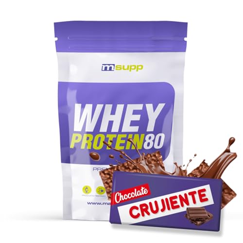 MM Supplements - Proteína Whey 80 - Bote de 1 Kg - Proteína Suero de Leche - Batido para Ganar Masa Muscular - Ayuda en la Recuperación Muscular - Sabor Chocolate Crunchy MM Supplements - Proteína Whey 80 - Bote de 1 Kg - Proteína Suero de Leche - Batido para Ganar Masa Muscular - Ayuda en la Recuperación Muscular - Sabor Chocolate Crunchy