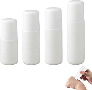 4 envases roll on rellenable, fáciles de aplicar y retirar (30/50/60/80 ml)