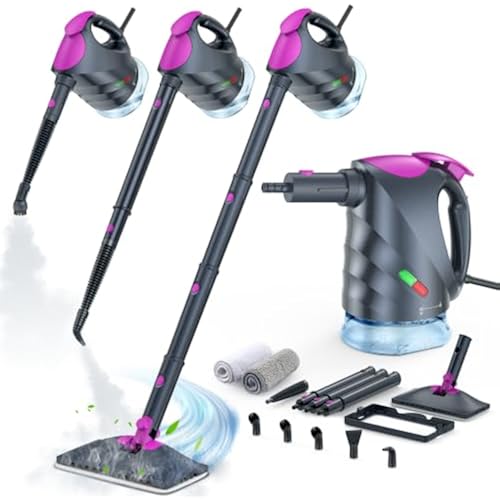 Steam Mop & Detachable Handheld Steam Cleaner 248°F Steam in 10s