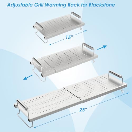 Image of Adjustable Warming Rack for Blackstone Flat Top 28 36 17 22 Inch Griddle