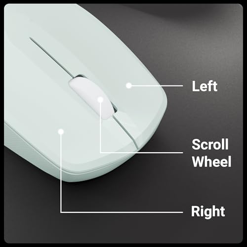 Image of Zebronics Wireless Mouse, 2.4GHz, 3200 DPI, 3 Buttons, Comfortable & Ergonomic, USB nano Receiver, On /Off Switch, Power-Saving Mode, Works on Most Surfaces, for Mac | Laptop | Computer (Freego, Green)