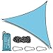 RANJIMA Voile d'ombrage Triangulaire, 3x3x3m Toile Ombrage Triangle Imperméable, Toile d Ombrage Protection Rayons UV pour Jardin Terrasse Balcon Piscine, avec Fixation d'auvent (Bleu)
