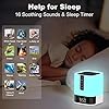 Enceinte Bluetooth Portable Réveil Lumineux, Lampe de Chevet Tactile avec Lecteur de Musique MP3, Machine à Bruit Blanc &Minuterie,Haut-parleur Veilleuse Enfant,Cadeau Ado Fille Anniversaire