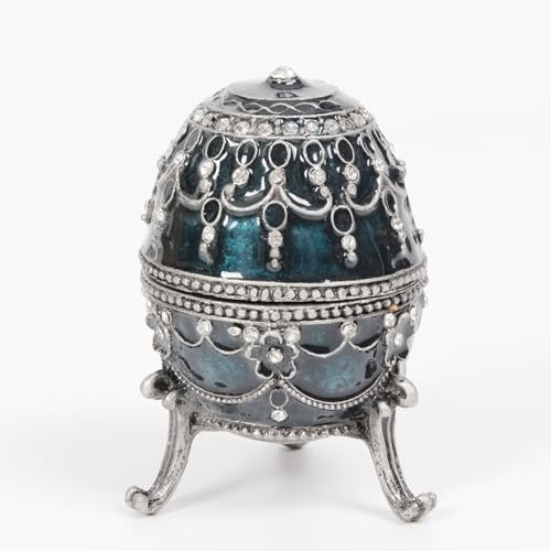 Trinket box, Decorative Easter Egg Shaped Jewelry Box, Vintage Jewelry Organizer for Ring Earring Storage, Home Decor