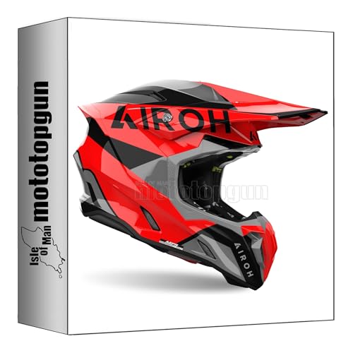 Casque moto cross Airoh Twist 3 anti-chaleur rouge brillant M