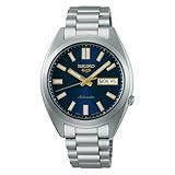 immagine prodotto Seiko 5 Orologio Sport Automatico, Quadrante Blu, Cassa Rotonda, Display Data e Giorno, SRPL55K1