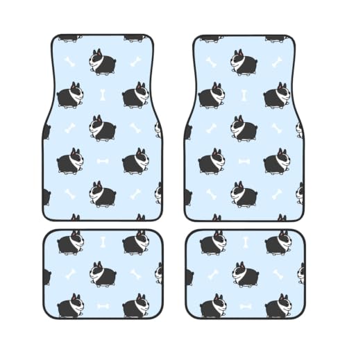Alfombrillas Boston Terrier para coche ideales para viajes familiares y paseos con mascotas