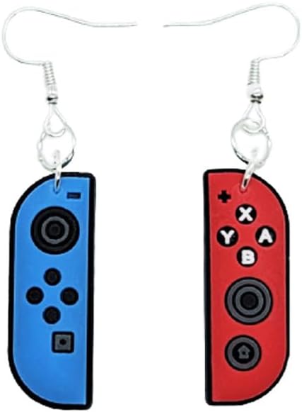 Pendientes de controlador de juego hipoalergénicos chapados en plata Yazzle Dazzle Dazzle 70s 80s 90s Arcade Video Game Player Joystick Quarter