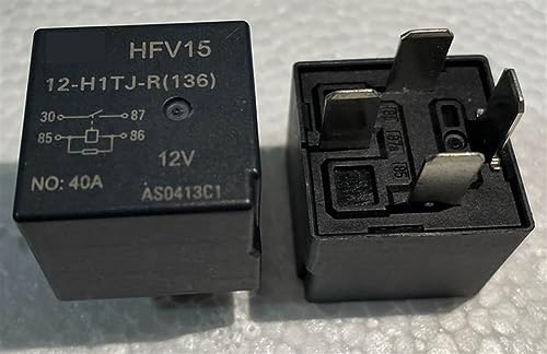 Relé HFV15 12-H1TJ-R 15542814 con base de 4 pines V4-1A-12V-40A para sustitución automotriz