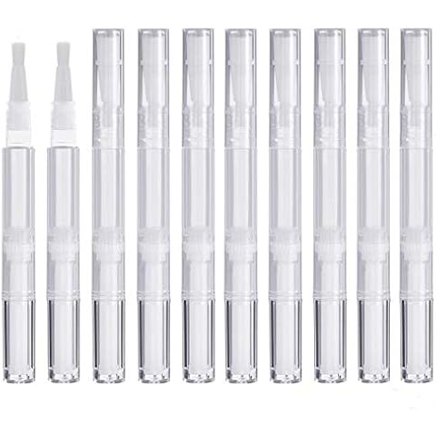 20Pcs Transparent Twist Pens,3ml Nail Twist Pens Empty Transparent Nail Oil Pen with Brush Empty Cuticle Oil Pen Cosmetic Container Pen for Lip Gloss Eyelash Growth Liquid Cover