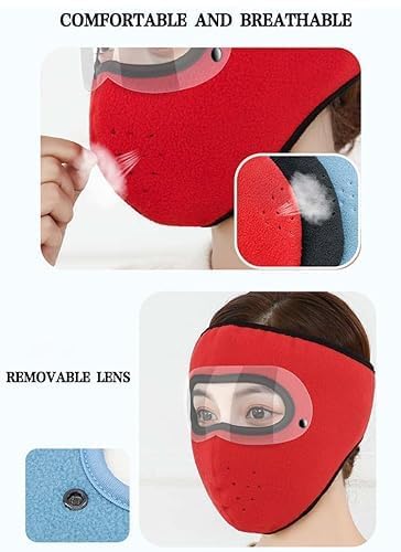 Image of MSA Winter Windproof Mask Coldproof Washable Thickened Electric Car Dustproof Goggles Breathable Protective Warm Mask For Men And Women (pack of 1) Multicolor