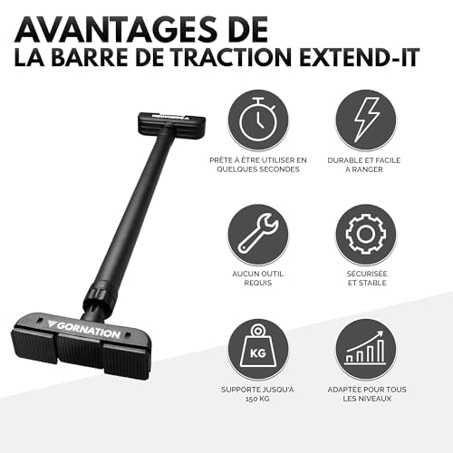 GORNATION Barre de Tractions pour Porte, Barre Fixe por Calisthenics, Parfaite pour Musculation, Pull Ups et Home Workouts – vue 4