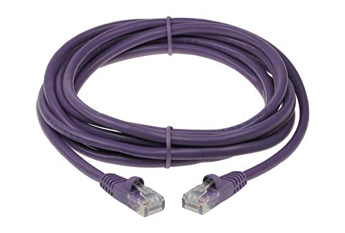 Cable de red Cat 5E UTP 15ft morado miniatura 1