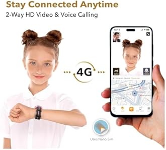 imoo Watch Phone Z1, 4G Smart Watch for Kids with Real-Time HD Video & Phone Call, Smart Watch for Girls with Real-Time GPS Location, Smartwatch for Boys with IPX8 Water Resistance (Pink)