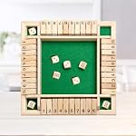 Jeu de table en bois traditionnel jeu de table, Family Classics Version Table Jeux Classroom Party 10 Nombres 4 Sidedgame Adultes Intérieur
