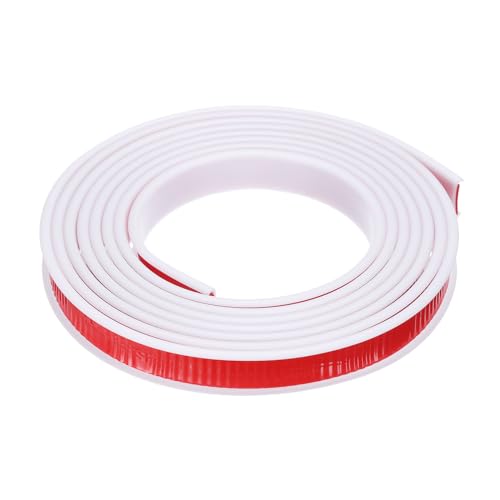 Image of uxcell U-Shape Edge Banding, 9.8ft x 20mm TPE Self-Adhesive Veneer Edging, Plywood Edge Trim Flexible Furniture Edge Protector for Countertop Cabinet Shelf Repair Restoration (White)