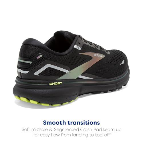 Brooks Brooks Women's Ghost 15 Neutral Running Shoe - Black/Lime - 5 Medium